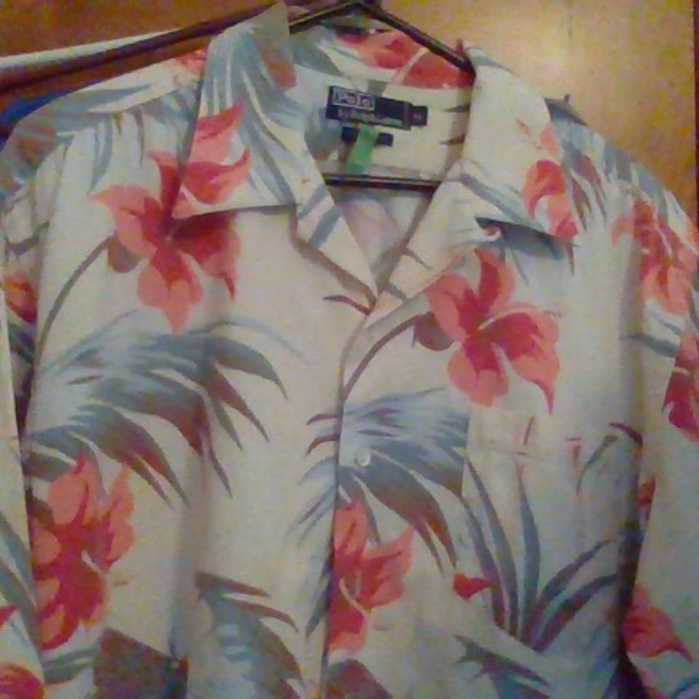 Hawaiin Patterned Vintage Shirt - Men's XXL